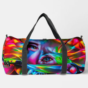 Aichmophobia: Vivid Surreal Art Duffle Bag