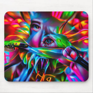 Aichmophobia:  Vivid Surreal Art Mouse Pad