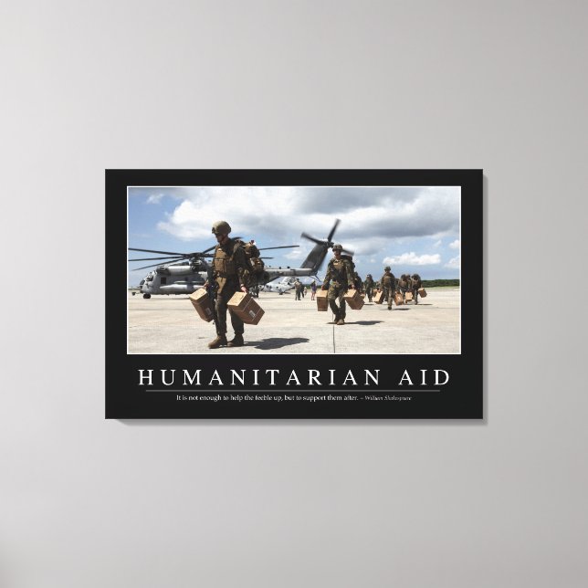 Aid: Inspirational Quote a Canvas Print (Front)