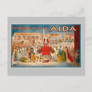 Aida opera vintage poster (1908) postcard