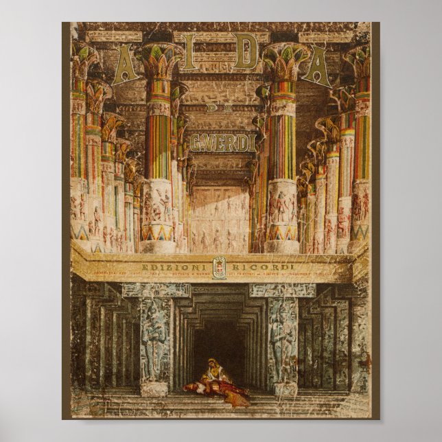 Aïda Vocal Score Cover (1872) Poster (Front)