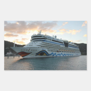 AIDAluna Cruise Ship in Road Town on Tortola Sticker
