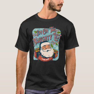 Aidan Christmas Naughty List   Santa xmas holiday  T-Shirt