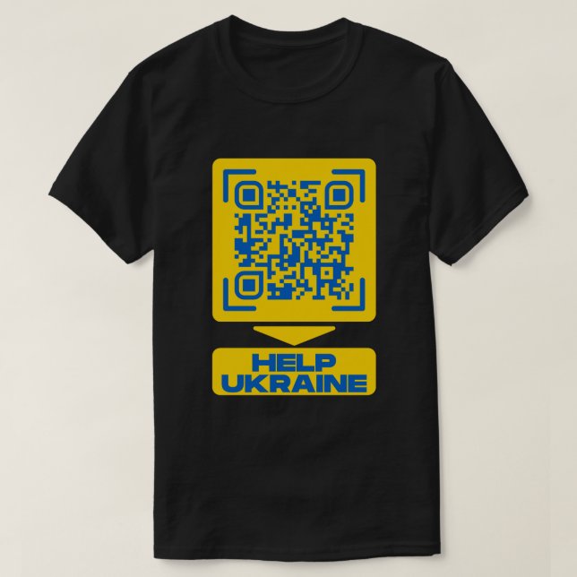 Aide au T-shirt du code QR ukrainien (Design devant)