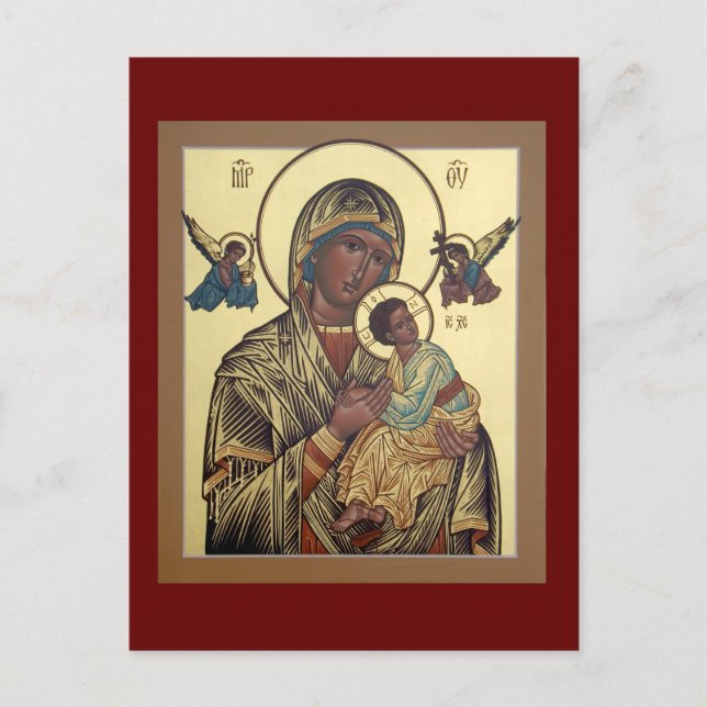 Aide perpétuelle Carte de prière Mère de Dieu (Devant)