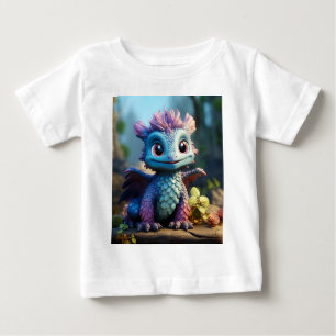 Aiden, a Whimsical Dragon Baby T-Shirt