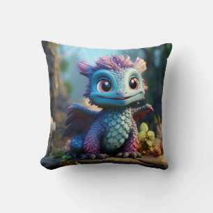 Aiden, a Whimsical Dragon Throw Pillow