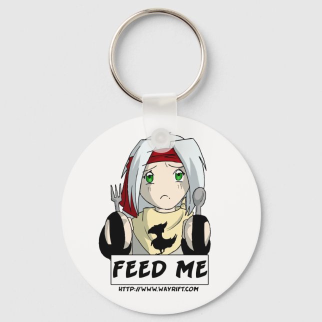 Aiden "Feed Me" Keychain (Front)