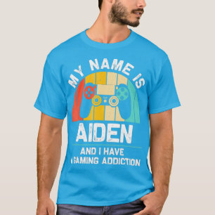 AIDEN Gift Name Personalized Funny Gaming Geek T-Shirt