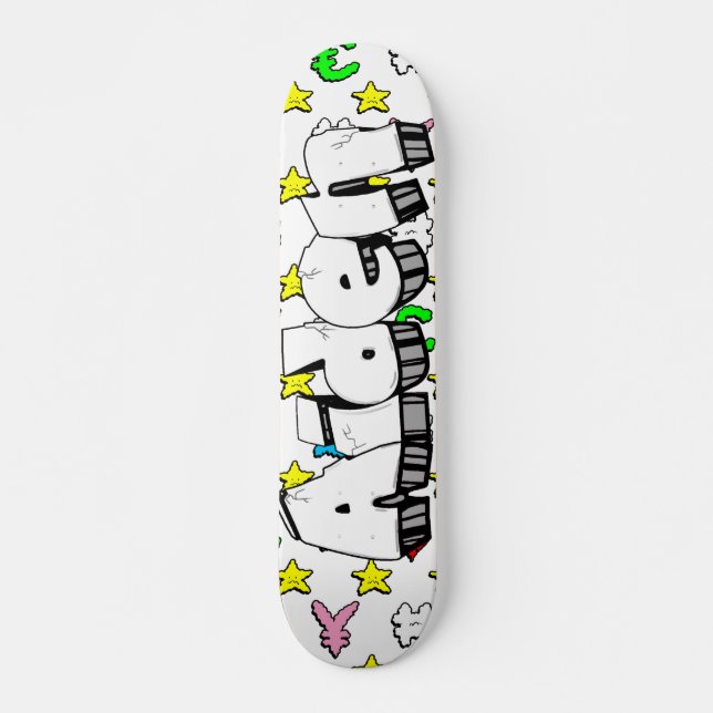 Aiden Graffiti Custom Personalized Skateboard (Front)
