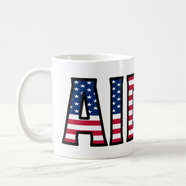 Aiden name First name USA stylish cup coffee cup (Left)