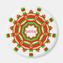 AIDEN ~ Personalized Christmas Wheel Fractal ~