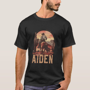 Aiden Western Country Cowboy Kids Toddler Boys T-Shirt