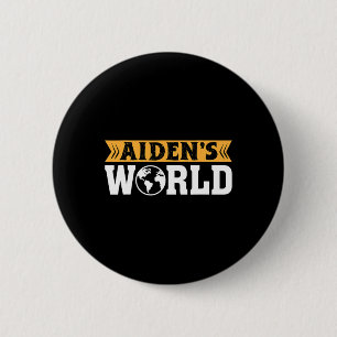 Aidenacesarmy fight against cancer Aiden’s world 1 2 Inch Round Button