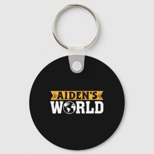 Aidenacesarmy fight against cancer Aiden’s world 1 Keychain