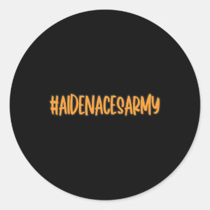 Aidenacesarmy Fight Against Cancer Leukaemia Aiden Classic Round Sticker