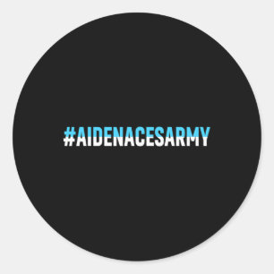 Aidenacesarmy Fight Against Cancer Leukemia Aiden’ Classic Round Sticker