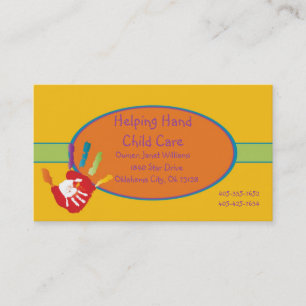 Aider le Carte de visite de la garde d'enfants