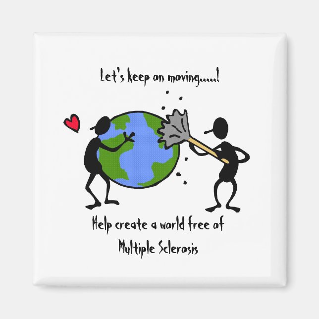 Aidez à libérer le monde de MS - aimant (Devant)