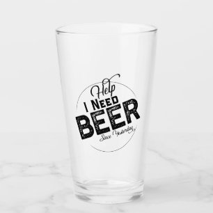 Aidez-moi à avoir besoin d'un verre de fête amusan