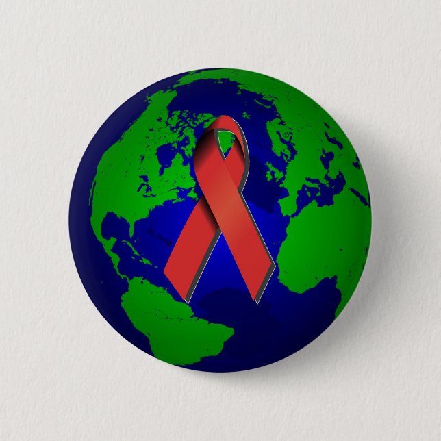 AIDS Awareness for All 2 Inch Round Button (Front)