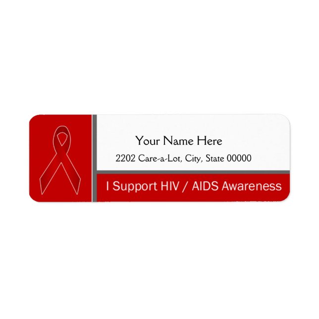 AIDS Awareness Hope Faith Suppot Return Address (Front)