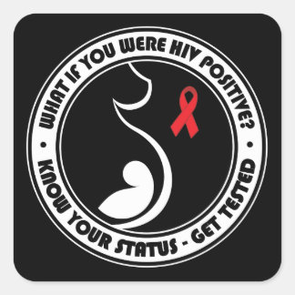 AIDS Awareness Square Sticker