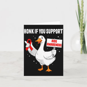 Aids_hiv Awareness Funny Goose World Aids Day Red  Card