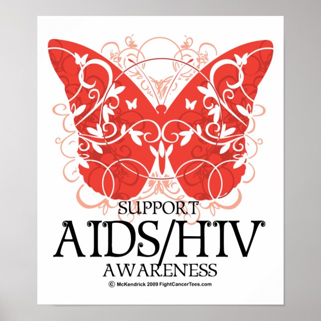 AIDS/HIV Butterfly Poster (Front)
