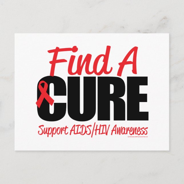 AIDS/HIV Find A Cure Postcard (Front)
