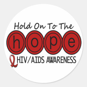AIDS HIV HOPE 6 CLASSIC ROUND STICKER