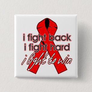 AIDS HIV I Fight Back 2 Inch Square Button