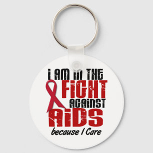 AIDS HIV In The Fight 1 I Care Keychain