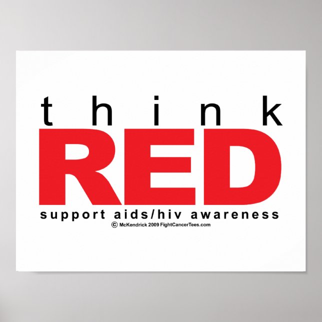 AIDS/HIV Think Red Poster (Front)