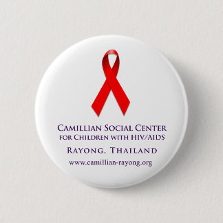 AIDS Ribbon (button) 2 Inch Round Button