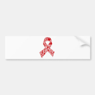 Aids Ribbon Icon Awareness Bumper Sticker