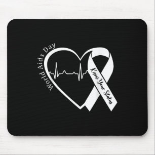Aids Support Red Ribbon World Aids Day Hiv Aids Aw Mouse Pad