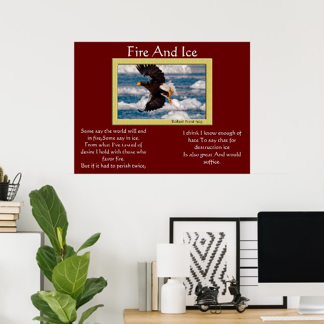 Aigle À Pompiers Et À Glace Au-Dessus Des Affiches (Bureau à domicile)