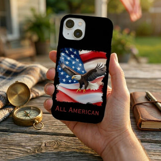 Aigle américain & Drapeau américain 4 juillet