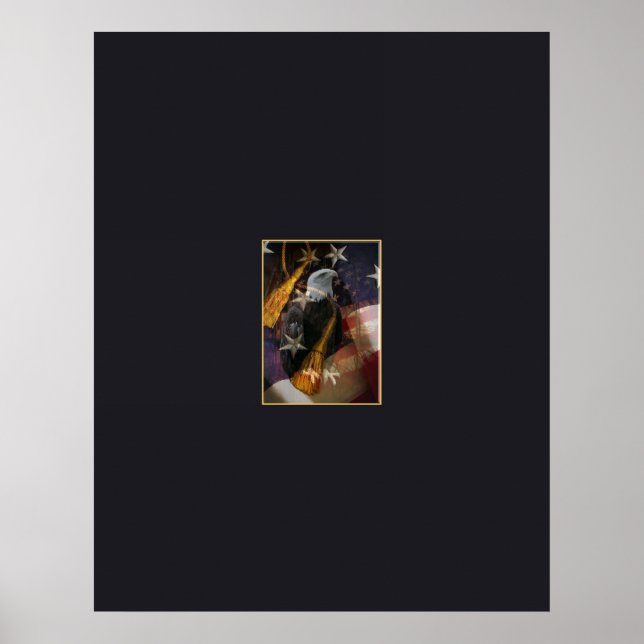 Aigle avec affiche de saveur (Devant)