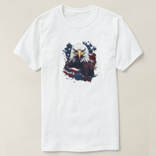 Aigle Avec T-shirt Drapeau Américain