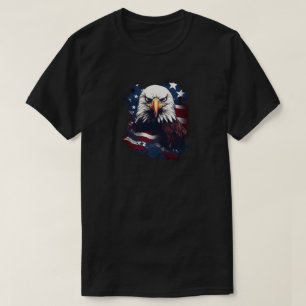 Aigle Avec T-shirt Drapeau Américain