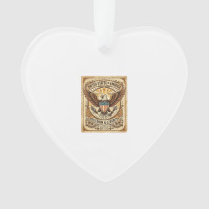 Aigle chauve vintage patriotique en détresse