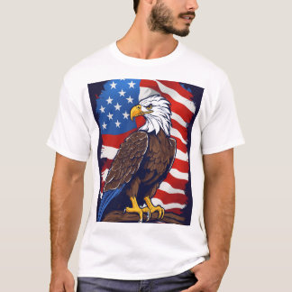 Aigle de cristal en T-shirt en vol
