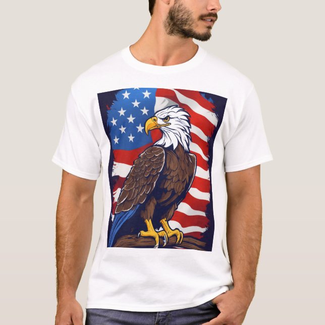 Aigle de cristal en T-shirt en vol (Devant)