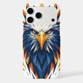 Aigle géométrique bleu et orange Art polygonal