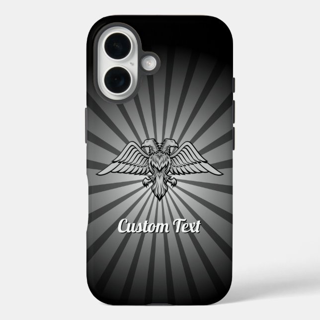 Aigle gris avec coque iphone à deux têtes (Verso)