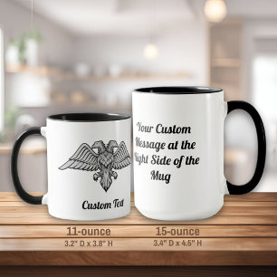 Aigle gris avec deux têtes de Mug