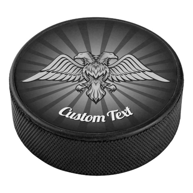 Aigle gris avec deux têtes Hockey Puck (3/4/2016 12:00:00 AM)