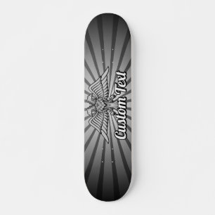Aigle gris avec deux têtes Skateboard